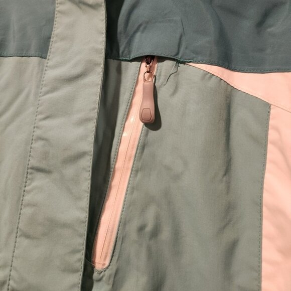 LL BEAN winter ski jacket with removable hood green and white size Medium - Picture 2 of 11